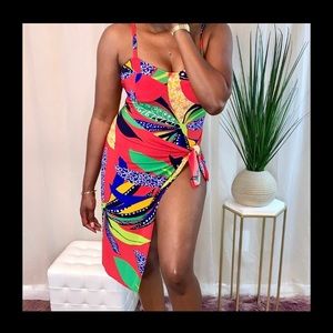 Swimsuit with matching wrap